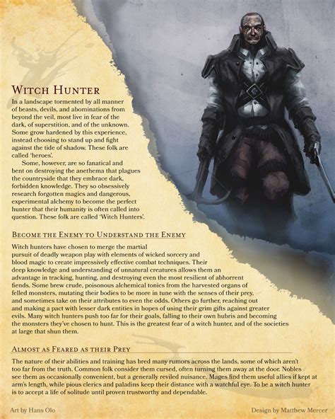 The Witch Hunter's Arsenal: Essential Weapons and Equipment in Dnd 5e